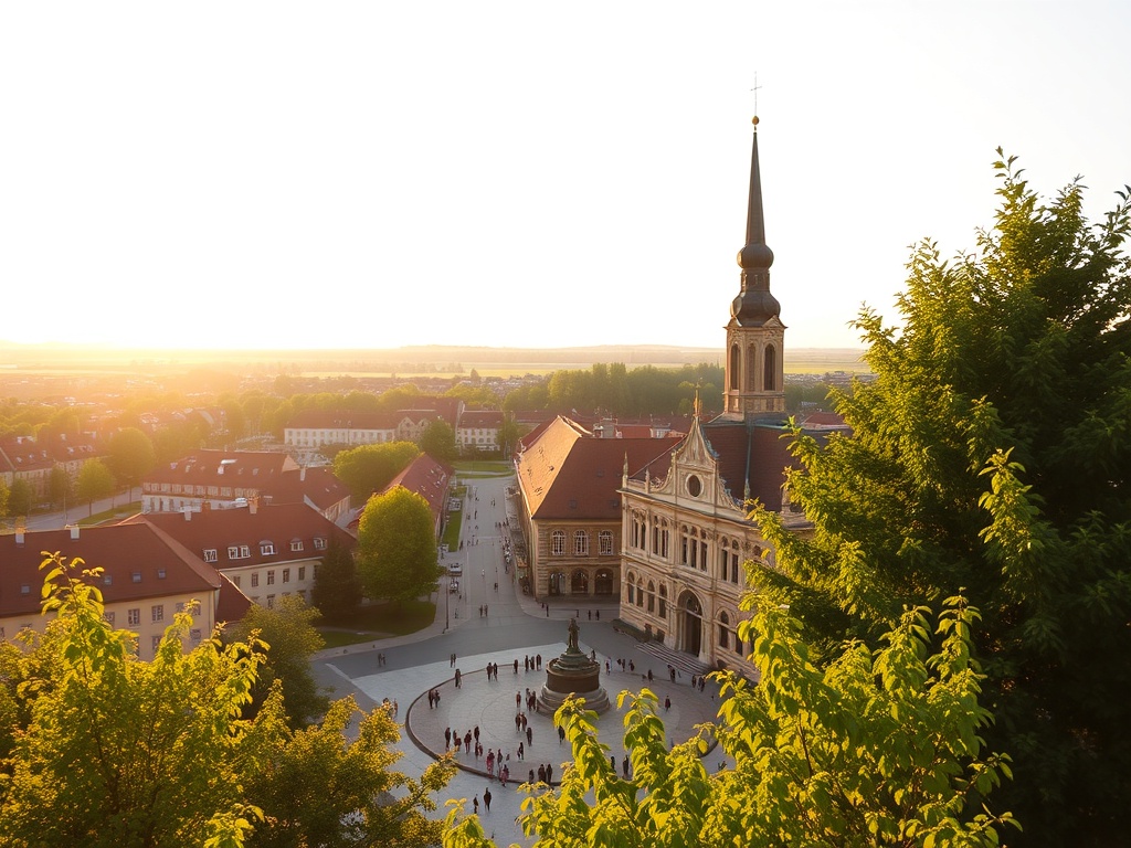 Malowniczy widok na Piechowice z Górami Izerskimi w tle