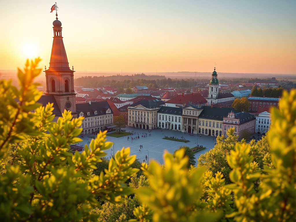Widok na górskie krajobrazy w okolicach Piechowic podczas wiosennego dnia.